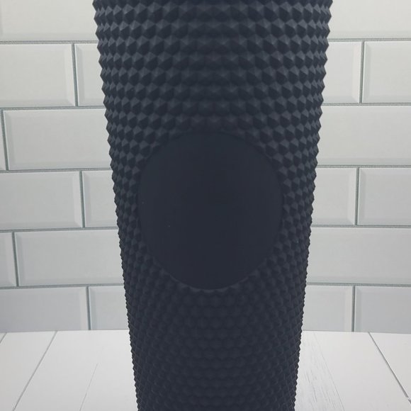 24oz Black Matte Studded Soft Texture To Go Travel Tumbler Cup Blank Center - Picture 3 of 11